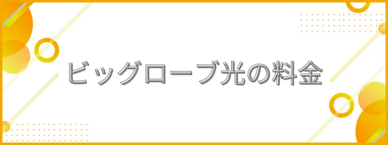 ビッグローブ光の料金_テキスト画像