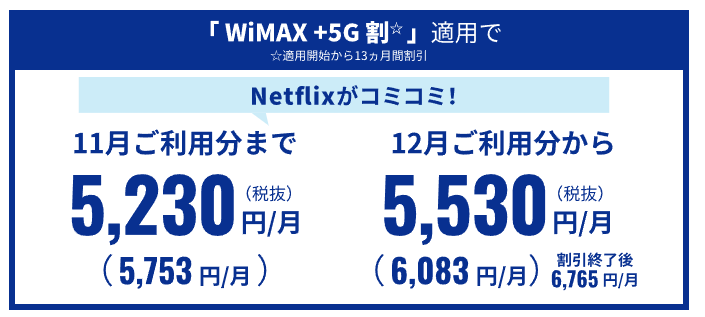 UQWiMAX Netflixパック
