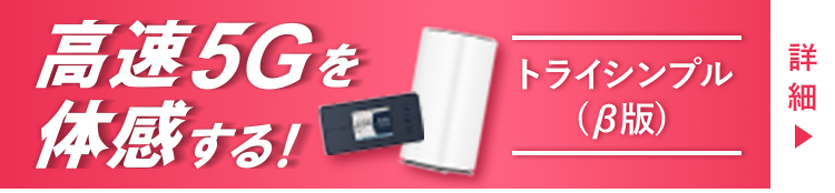 高速5Gを体感する！トライシンプル